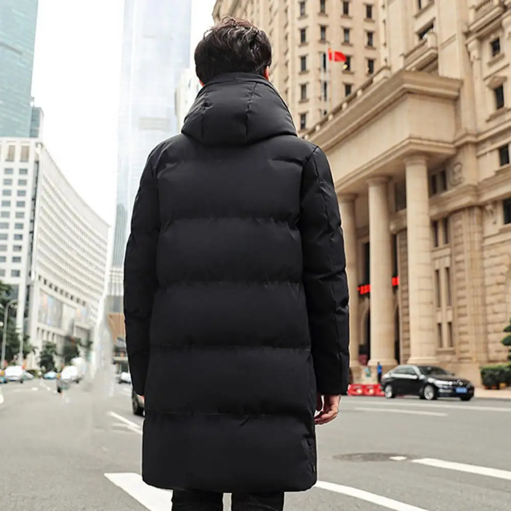 معطف قطني بقلنسوة للطقس البارد معطف قطني بياقة عالية ودفء شتوي للرجال سترات بقلنسوة معطف منتفخ خارجي #1
