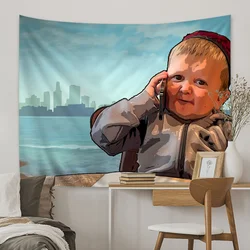 Funny hasbulla Printed Large Wall Tapestry Art Science Fiction Room Home Decor Decor Blanket