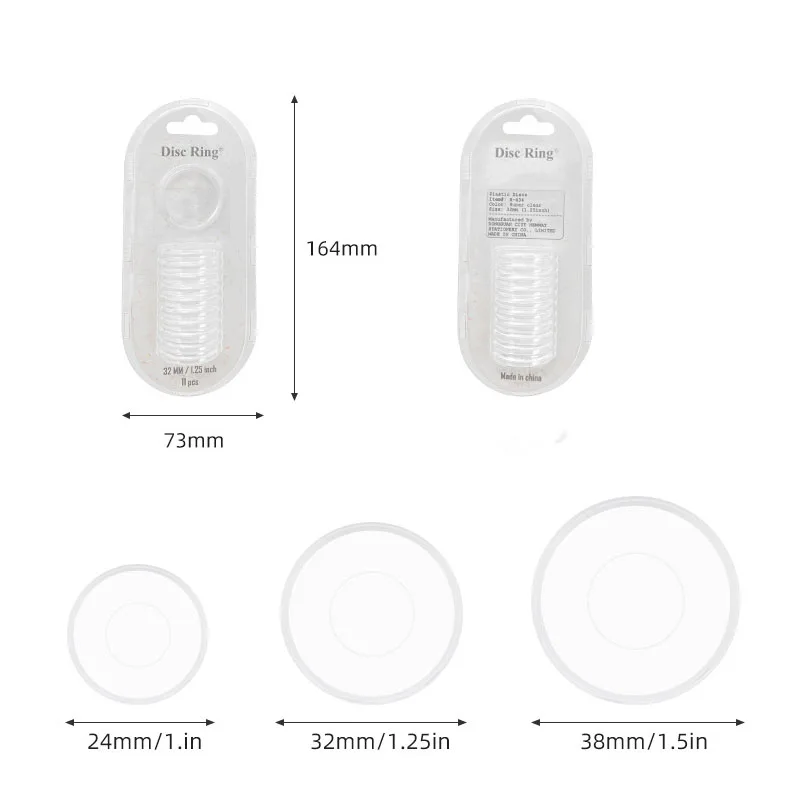 Transparent Mushroom Hole Notebooks and Journals Disc Blister Pack Planner Album Scrapbooking Ultra-transparent Binding Buckle