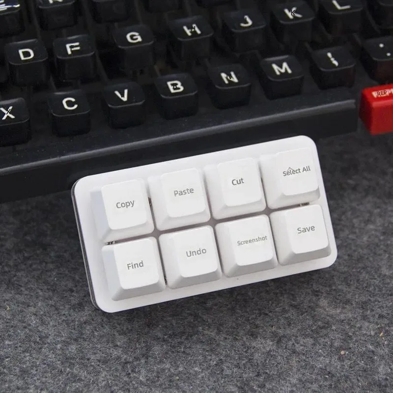 for Custom 8 Key Shortcut Keypad Copy Paste Multi Function Office Multimedia Game EXCEL Drive Free Keyboard
