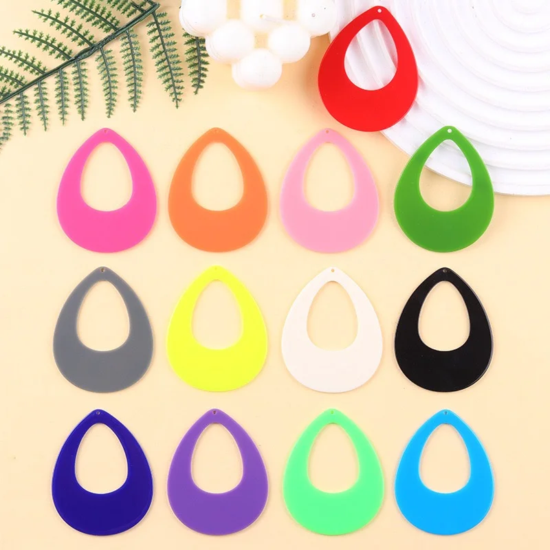 wholesale-46pcs-lot-color-pattern-print-geometry-water-drop-shape-acrylic-diy-jewelry-garment-hair-accessory