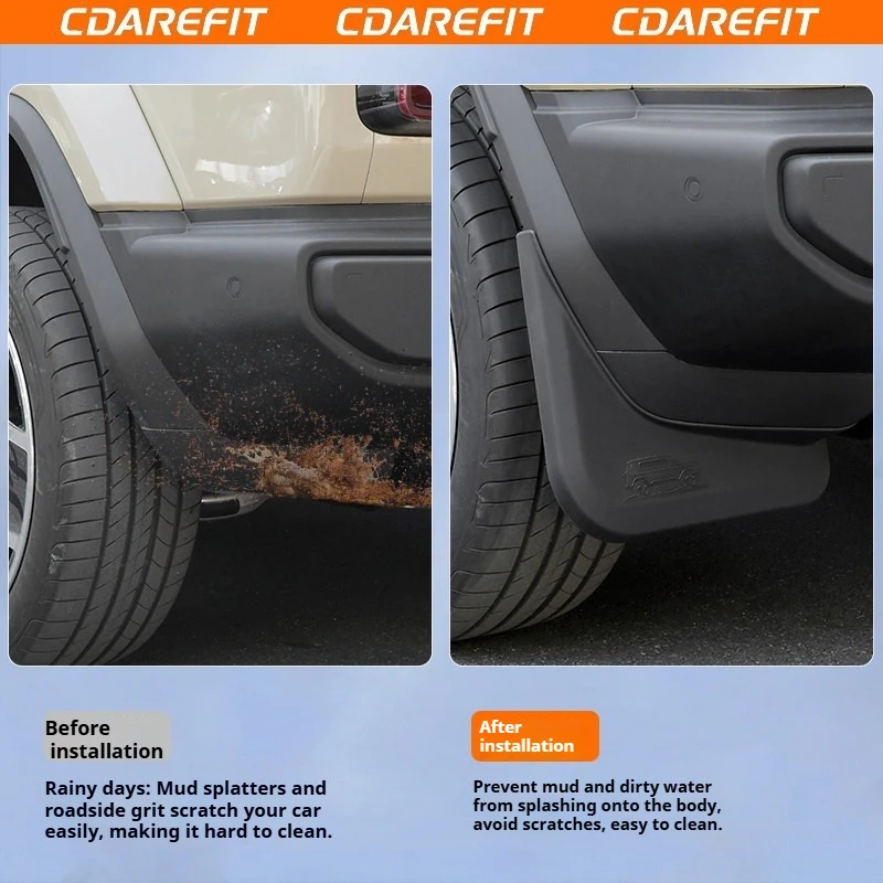 Für Chery ICAUR V27 Auto-Hinterrad-Innenverkleidung Kotflügel Verbesserte Breite Version Auto-Schmutzschutzbleche Sand- und Wasserbarriere Spezialzubehör – Detail 5