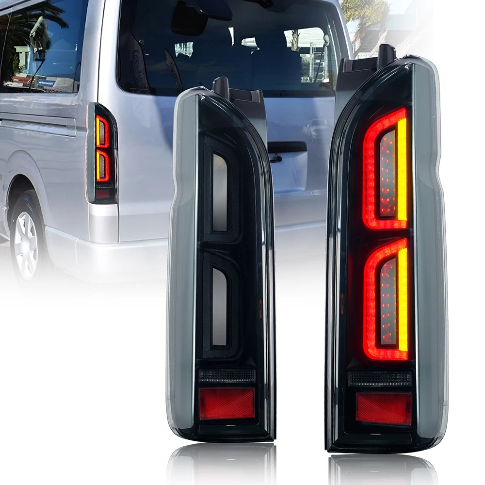 Pair Of Car Tail Light Assembly For Toyota 200 series HIACE 2005-2019 LED Brake Signal light Tuning Parts Car Rear Lamp System