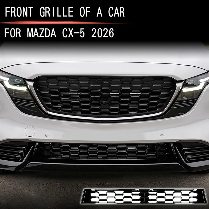 Car Front Bumper Lower Insect Prevention Net Trim Frame Automotive Middle Grille VIntake Protector Fit For Mazda CX-5 CX5 2026
