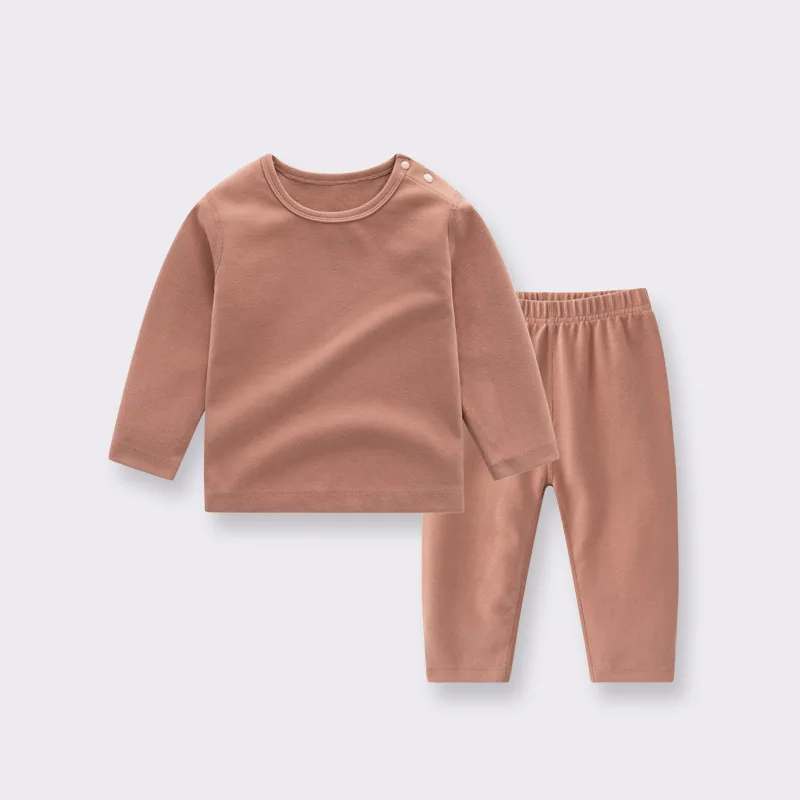 Autumn Winter Baby Thermal Underwear Sets Infant Baby Boy Girl Soft Sleepwear Chidren Pajamas Suits Tops+Pants Kids Clothes