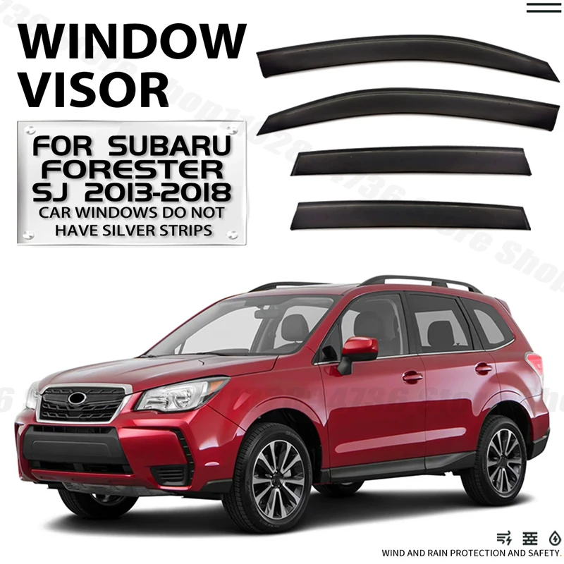 Window Visors For Subaru Forester MK4-SJ 4pcs Side Window Rain Guard Wind Deflector Weathershield Vent Visor for Car Windows
