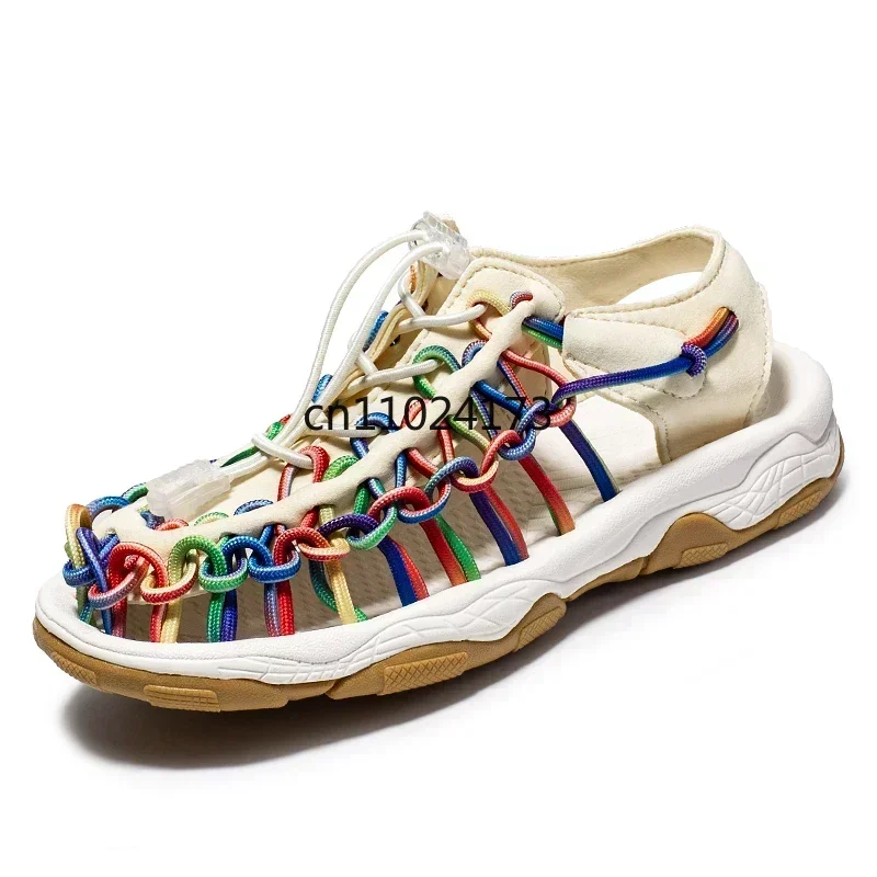 

2025New Comfortable Casual New Handwoven Youth Children's Sandals25-37Size High Quality Couple Sneaker