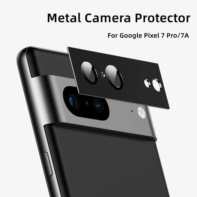 

Camshield Alloy Camera Bezel Protector for Google Pixel 8 7 Pro 7A 6A Metal Back Lens 9H Tempered Glass Film Full Cover Aluminum