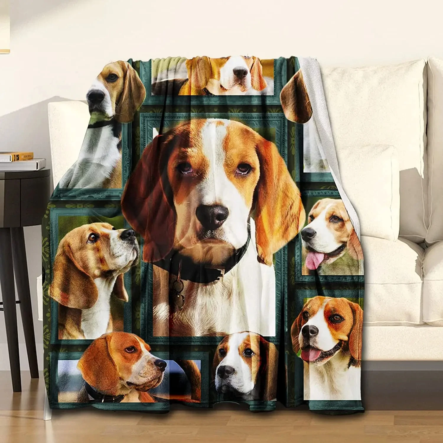 Beagle Dog Blanket Throw Flannel Fleece Blanket Super Soft Cozy Warm Blanket for Couch Boys Bed Sofa Office,50X60 inch for Teen