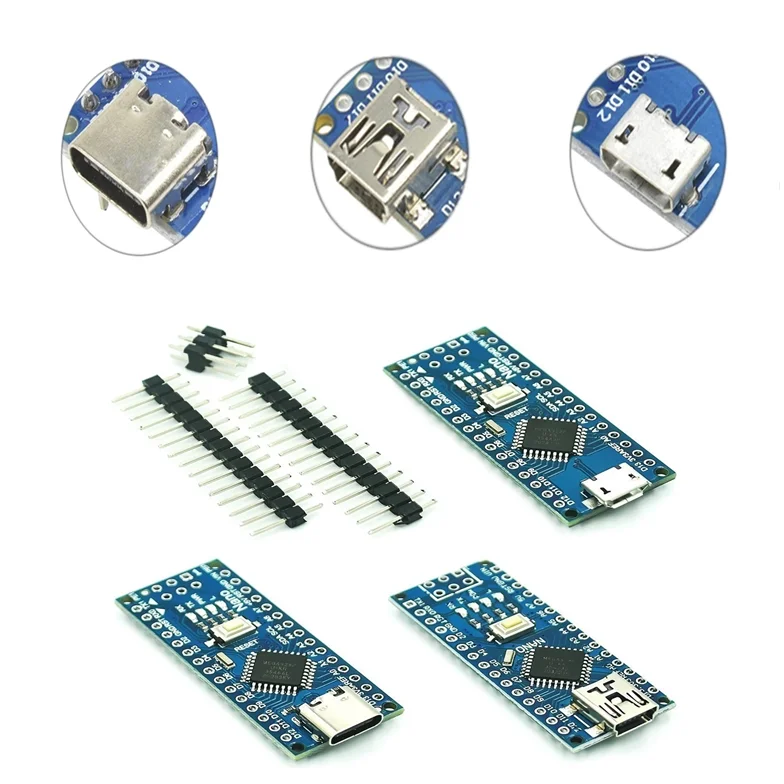 Mini / Type-C / Micro USB Nano 3.0 With the bootloader compatible Nano controller for arduino CH340 USB driver 16Mhz ATMEGA328P