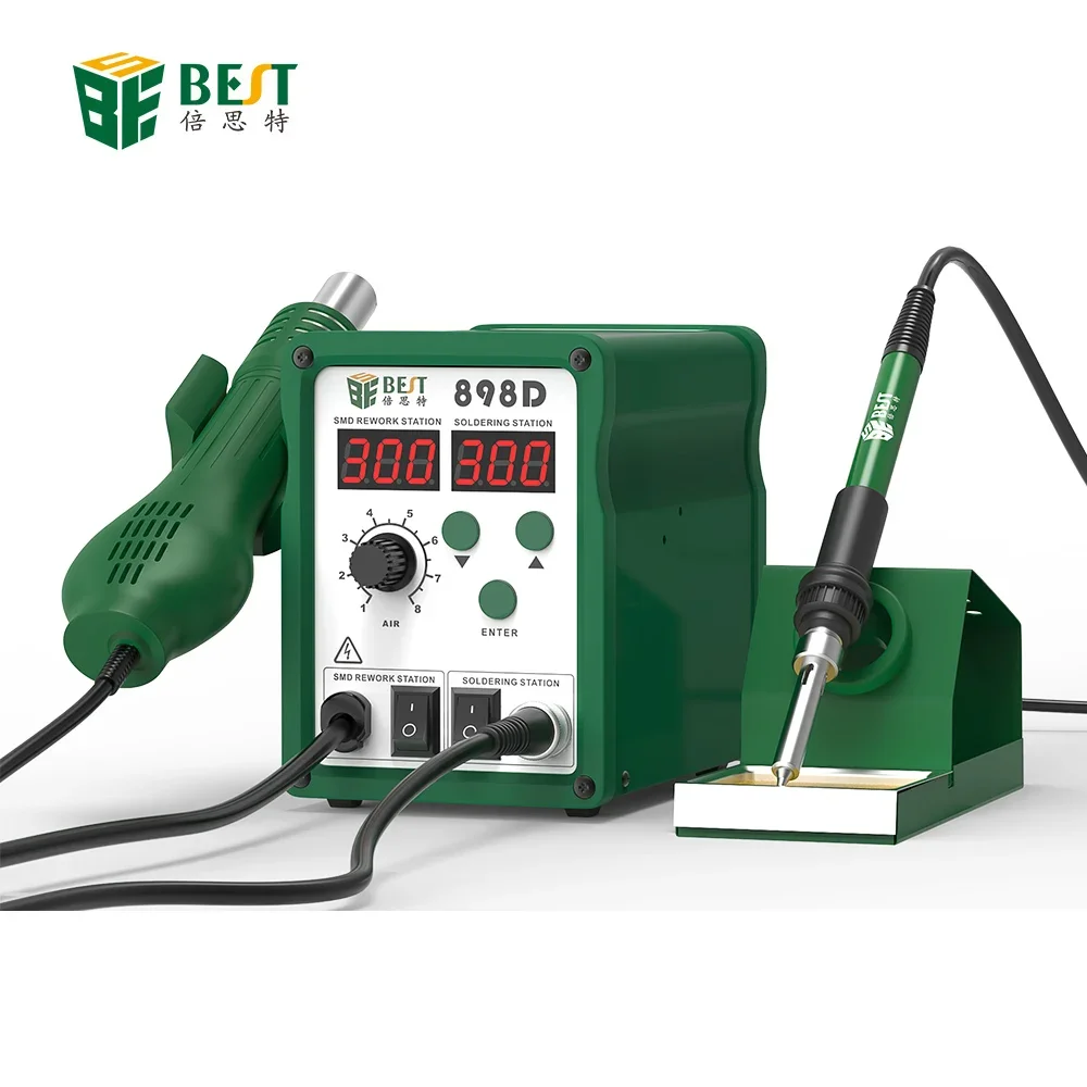 BEST-898D Digital 2 In 1 LED Display Hot Air  BGA Rework Soldering Station