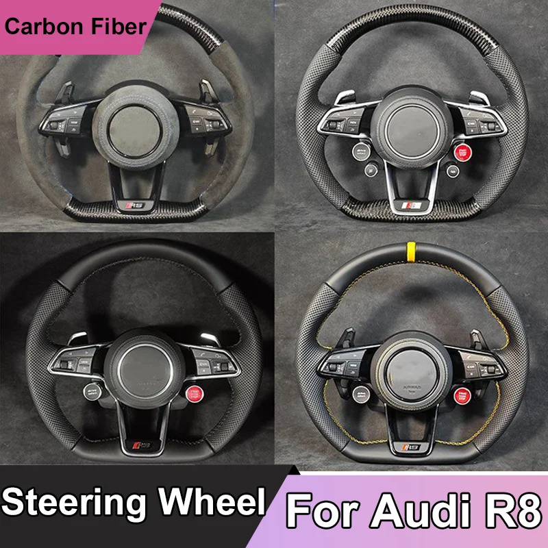 

Рулевое колесо из углеродного волокна для Audi RS A3 A4L A5 A6L A7 Q2 Q3 S4 S5 S7 8V B8 C7 Upgrade R8 Customized