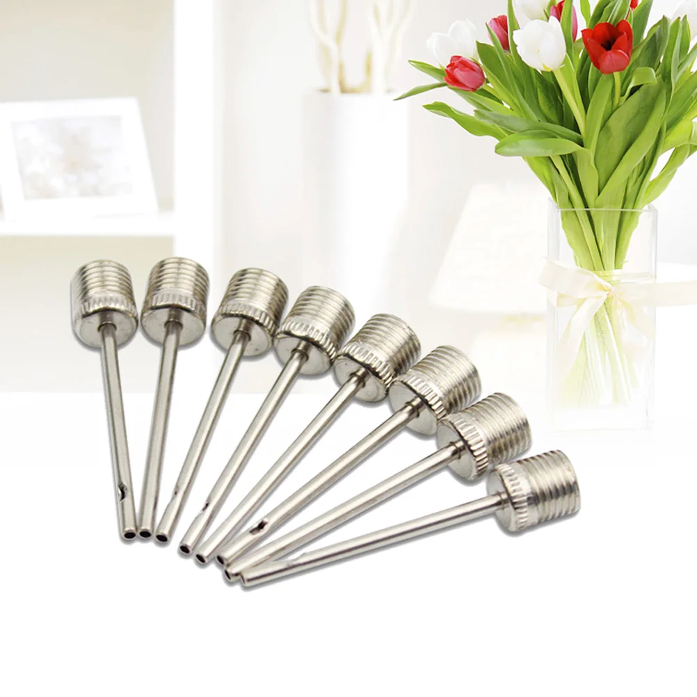 

50 Pcs Pneumatic Needle Ball Needles Air Inflation Pump Full Metal Basketball Silver