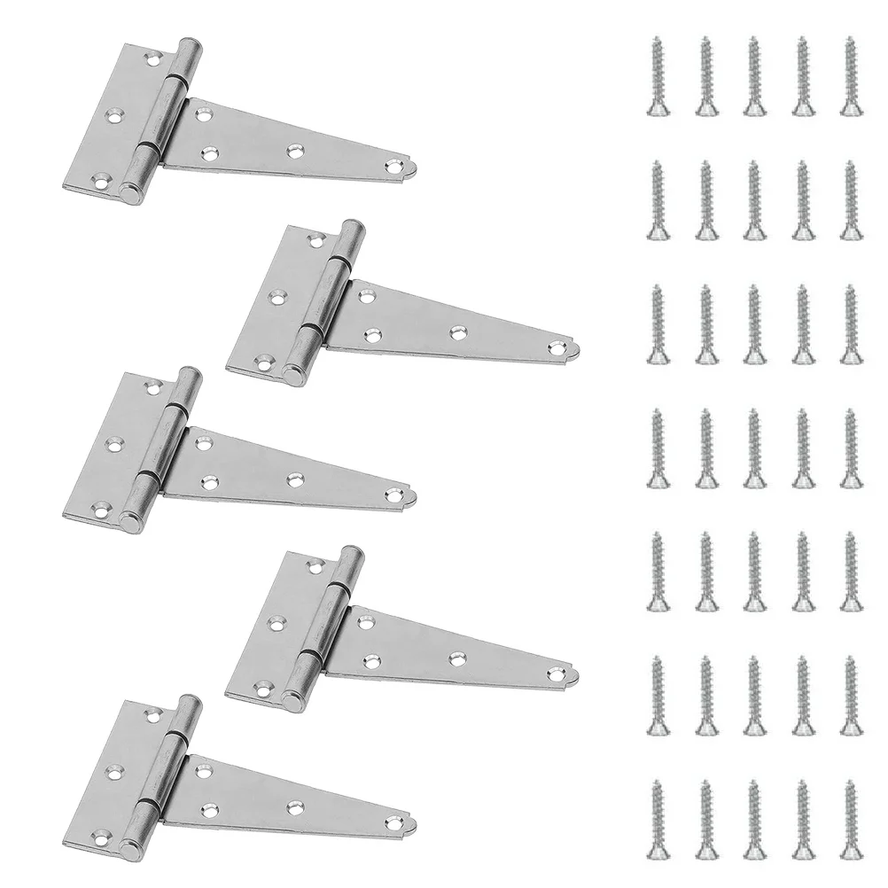 

5Sets Iron Door Hinge Multi-Use Durable Heavy Duty Cabinet Wardrobe Furniture Accessories Hinges Iron Hinge Hidden Hinges