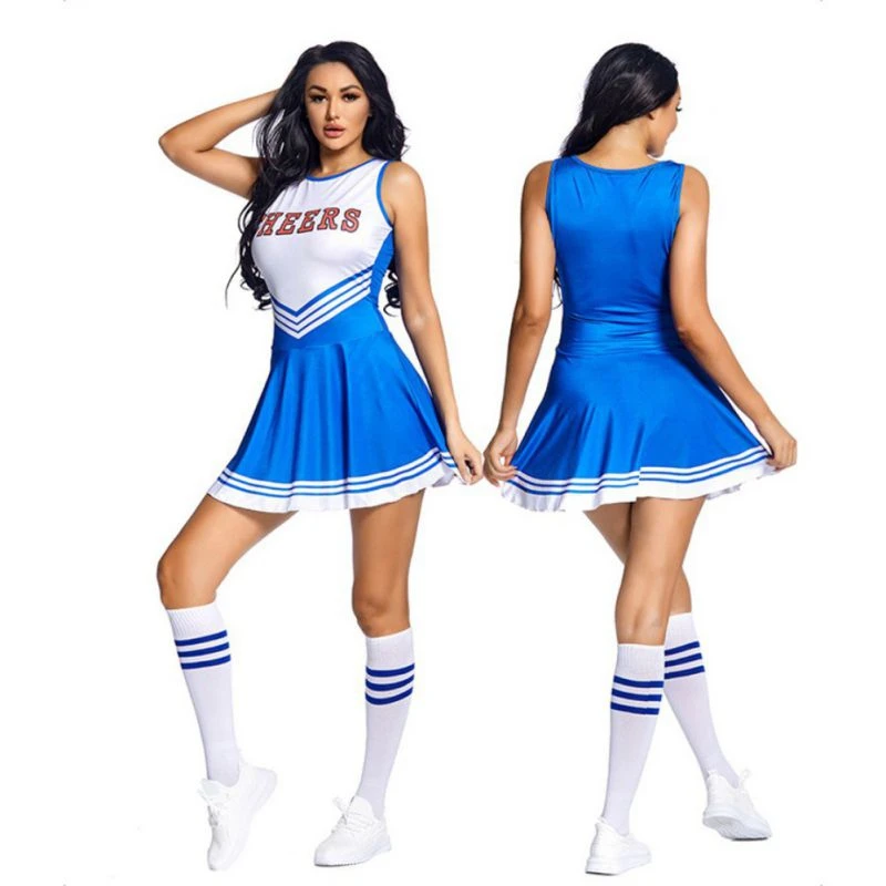 Ladies Cheerleader Costume School Outfits Fancy Skirts Cheer Leader Uniforms Women Uniforms Clothing