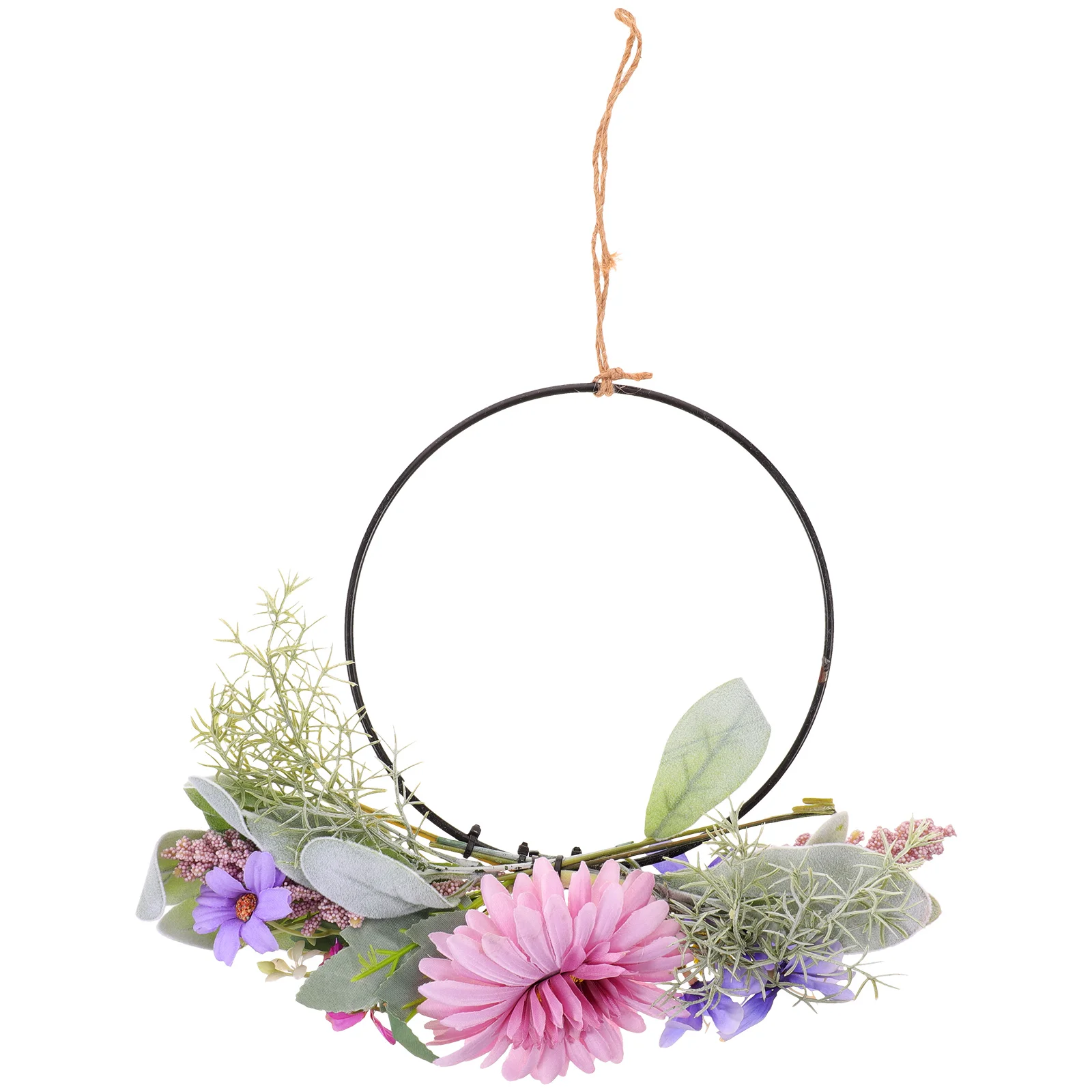 

Artificial Flower Wreath Decorations Lifelike Leaves Flowers Door Hanging Valentine Garden Accessories Outdoor Decor