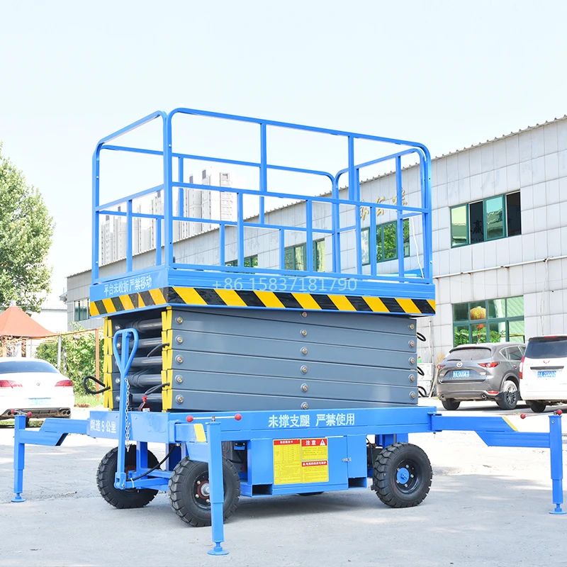 Factory Price Lifting Platform Single Mast Aluminum Alloy Mast Lift Platform Hydraulic Hydraulic Aerial Working Lifting Platform