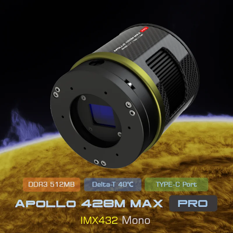 Player One Apollo 428M MAX Pro USB3.0 Mono Cooled Camera (IMX428) Astronomy Photograph