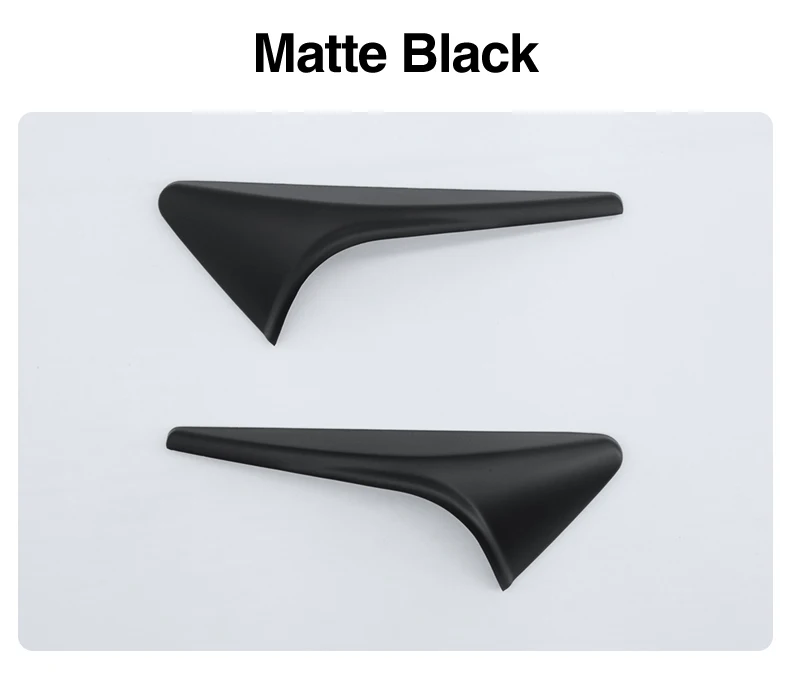 Heenvn 2 Stück ABS Carbon-Muster Seitenkamera-Abdeckung für Tesla Model Y Juniper Model 3 Highland Model YL 2025 2026 Leaf Board Cover – Detail 11