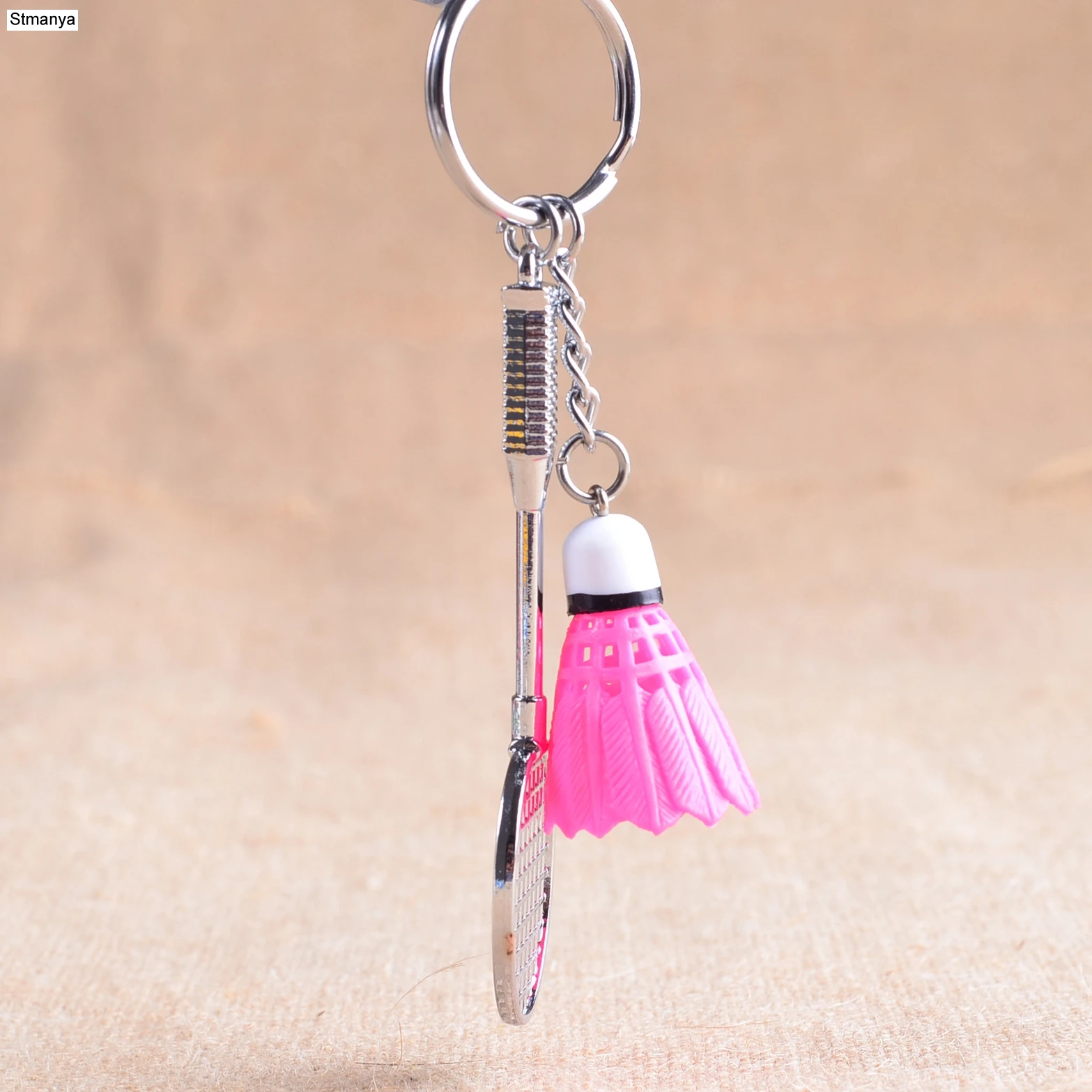 Badminton Keychain - New Design Cool Luxury metal Keychain Car Key Chain Key Ring chain pendant For Enthusiasts Gift  #1-17228