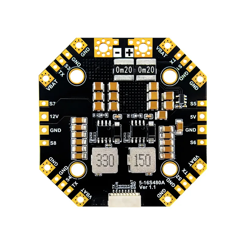

Hight Current 480A 5S- 16S PDB Distribution Board 6-layer 3OZ For Freestyle FPV Racing Drong Mulit-rotors Drone