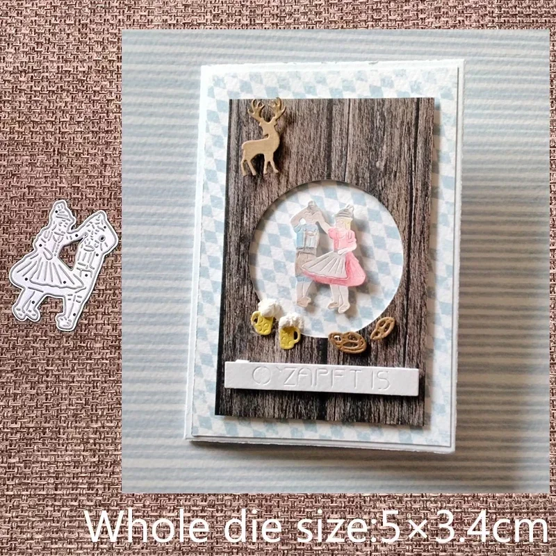 

New Design Craft Metal stencil mold Cutting Dies dancing boy girl decoration scrapbook die cuts Album Paper Card Craft Embossing