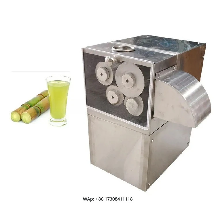 

Professional Stainless Steel 4 Roller Commercial Mini Sugarcane Juicer Electric Manual