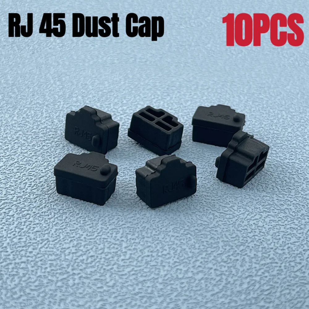 10PCS Ethernet Hub Port RJ45 Anti Dust Cover Cap Protector Plug RJ45 Dust Plug For Laptop/ Computer/ Router RJ45 Connector