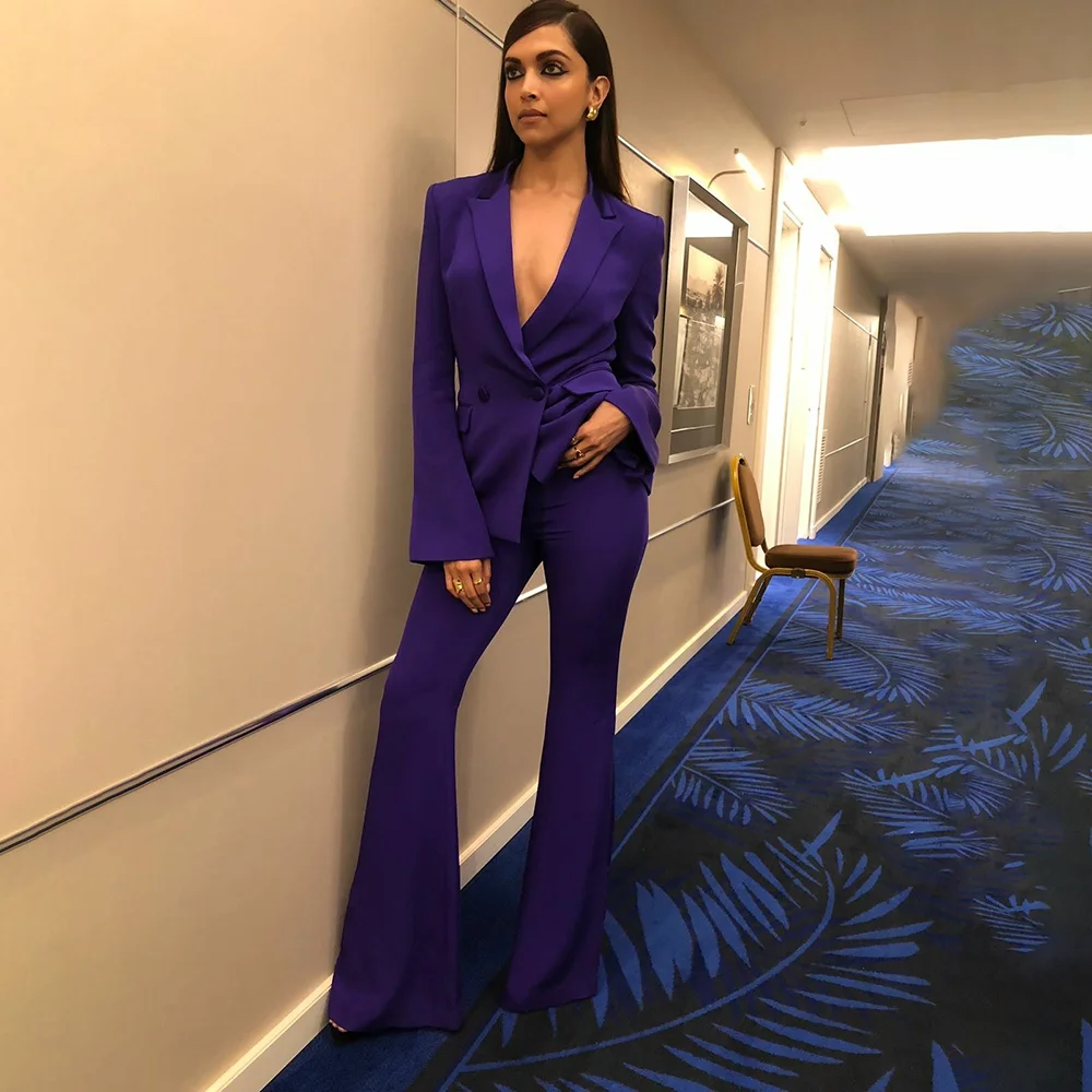 

2025 Stylish Women Suit Slim Fit V Neck Peak Lapel High Quality Boutique Female Clothing 2 Pieces Trajes De Mujer Elegante