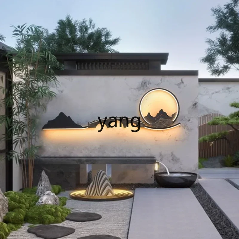 LMM outdoor solar garden ornament outdoor new Chinese waterproof yard shadow wall wall decoration