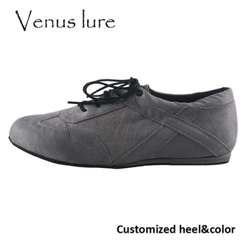 Angepasst Praxis Junge Tanz Schuhe Ballsaal Flache Tanzen Schuhe Tango Grau Moderne Latin Schuhe OEM Party Männer Tanzen Schuhe Salsa