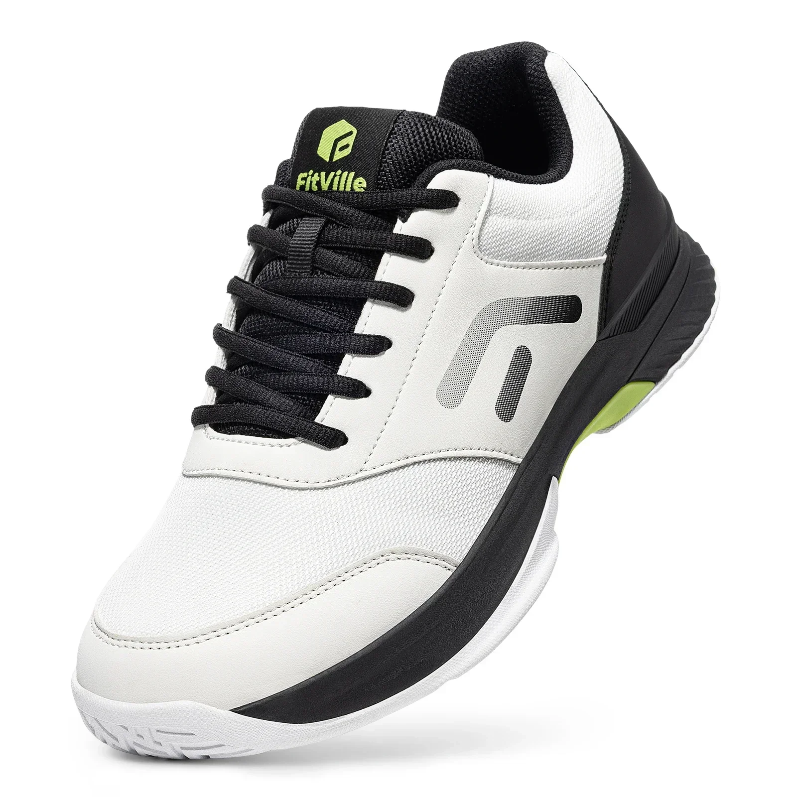 FitVille Herren Weite Pickleball- & Tischtennisschuhe, Bequeme Gepolsterte Hartschalen-Freizeitsneaker, Geeignet für Baseball-Schuhe – Detail 14