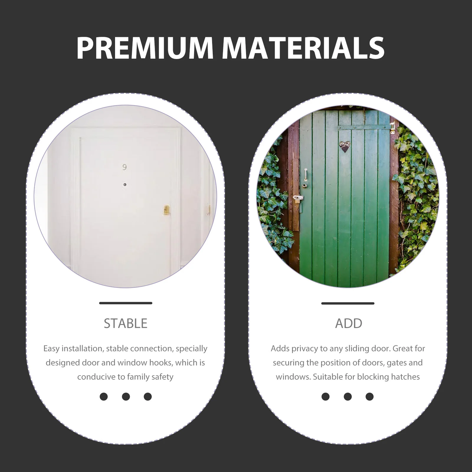 

2Sets Hook and Eye Door Latch Stainless Steel Window Hook Lock Privacy Cabin Gate Shed Sliding Door Lock Gate Latch