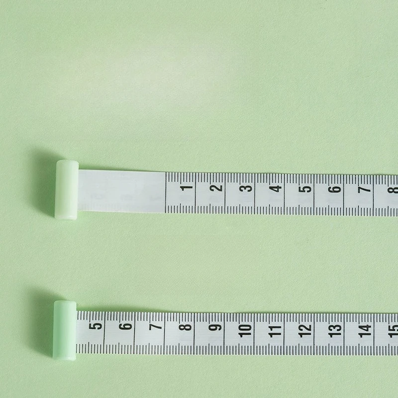 التلقائي انكماش الخصر الملابس شريط القياس مسطرة الأرز القط مخلب الشكل على الوجهين بوصة حاكم لينة #4