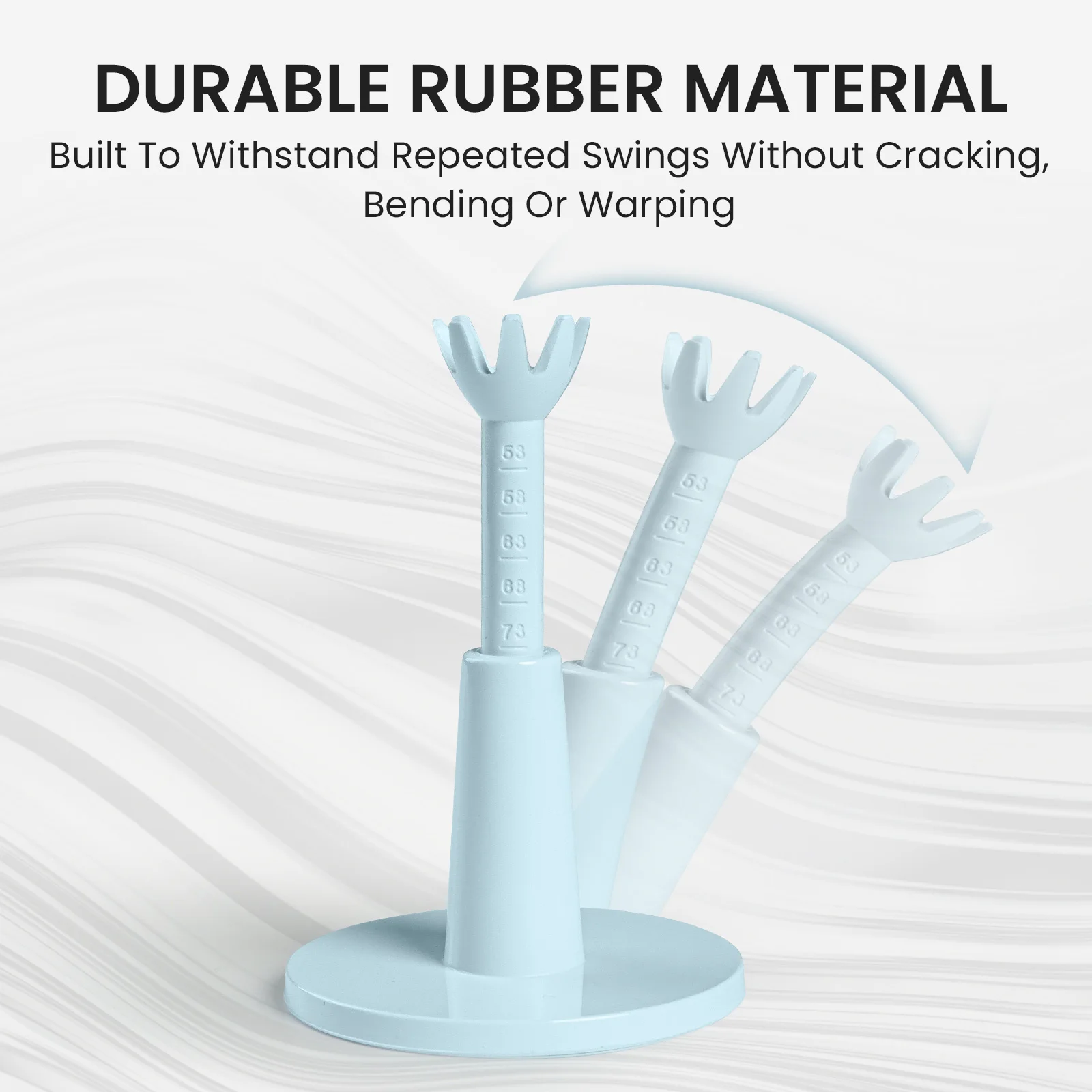 Adjustable Golf Rubber Tees 2 Pack Durable 8-Claw Base 2.1"-2.9"  Height for Driving Range Training