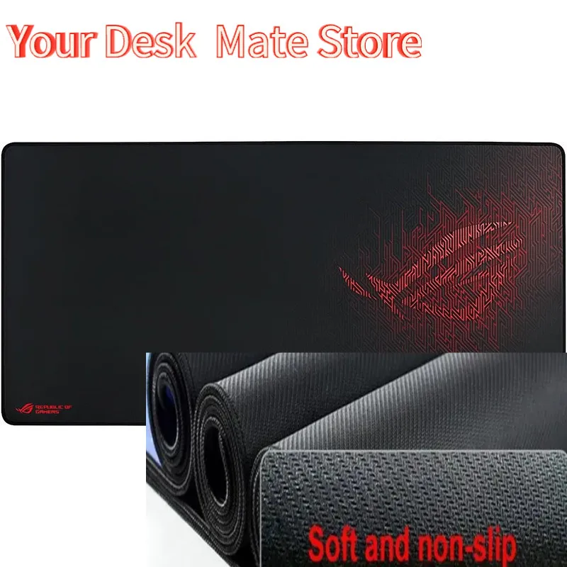 ROG Red, klassischer Stil, großes Mauspad, Gaming-Matte, übergroße Esports, langlebiger Schreibtisch, sicherer Griff, der Ihre Tischplatte nicht kratzt