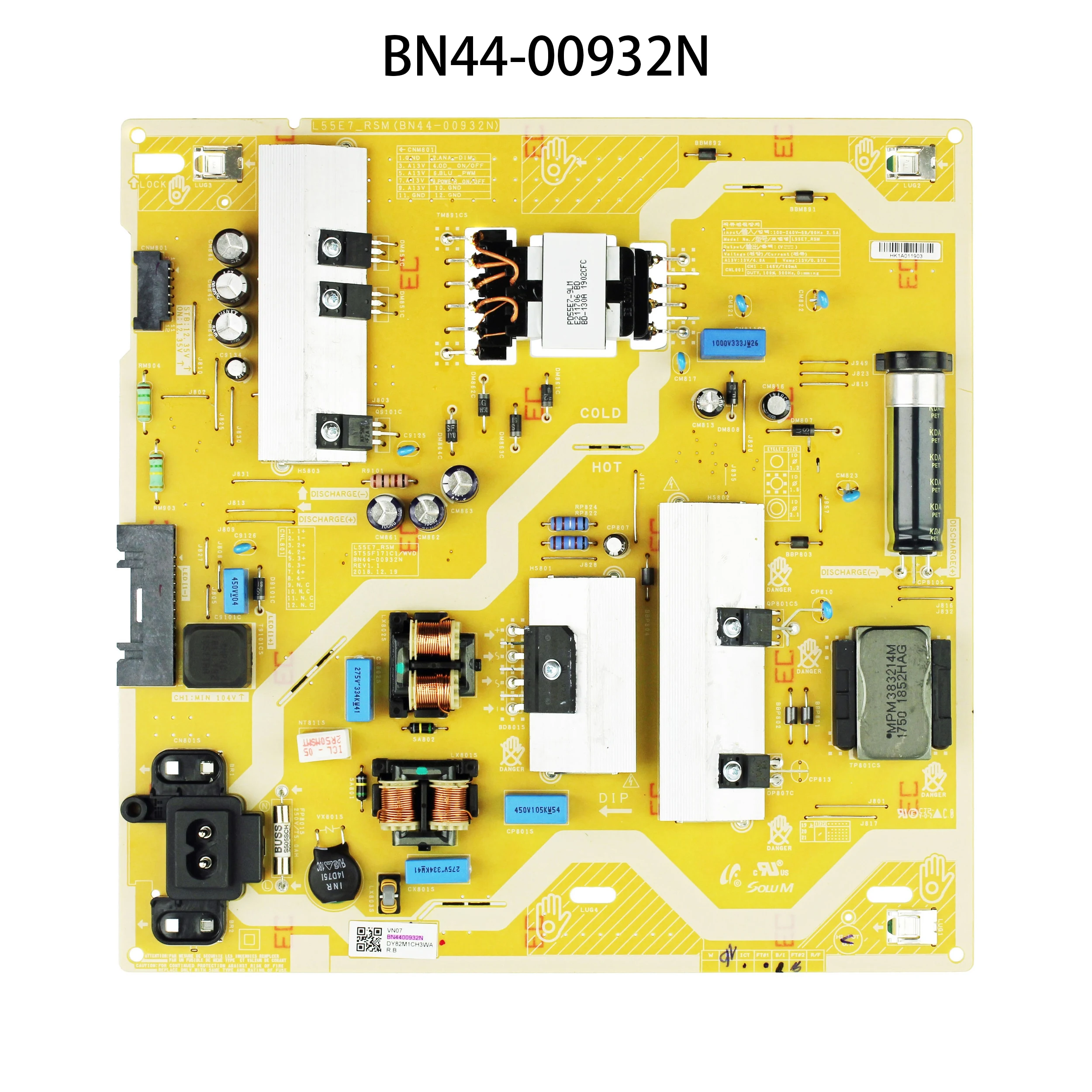 

BN44-00932N L55E7_RSM Power Supply Board is for UN50RU7100F UN55RU7100F UE55RU7300U UE55RU7100U UA49RU7300K UA58RU7100W TV