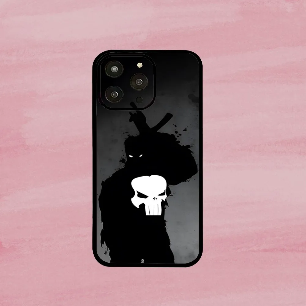 P-Punisher Phone Case For Iphone 15 11 13 14 Pro Max 7 8 Plus X Xr Xs Max Se2020 12mini Cover Case