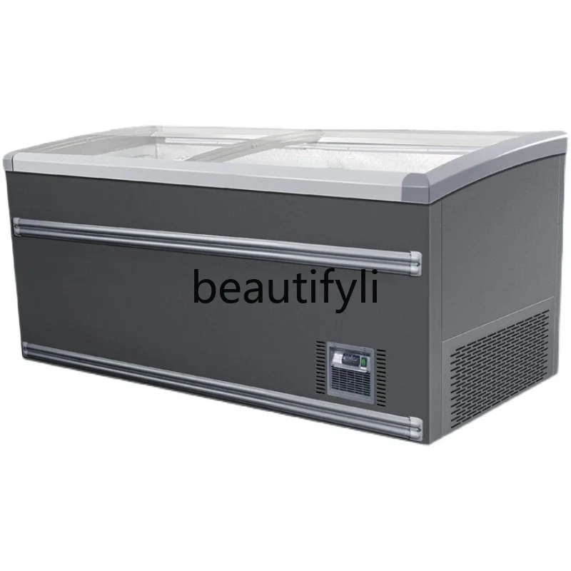 

Combined Island Cabinet Commercial Supermarket Refrigerator Display Cabinet Ice Cream Freezer Horizontal Refrigerator Freezer