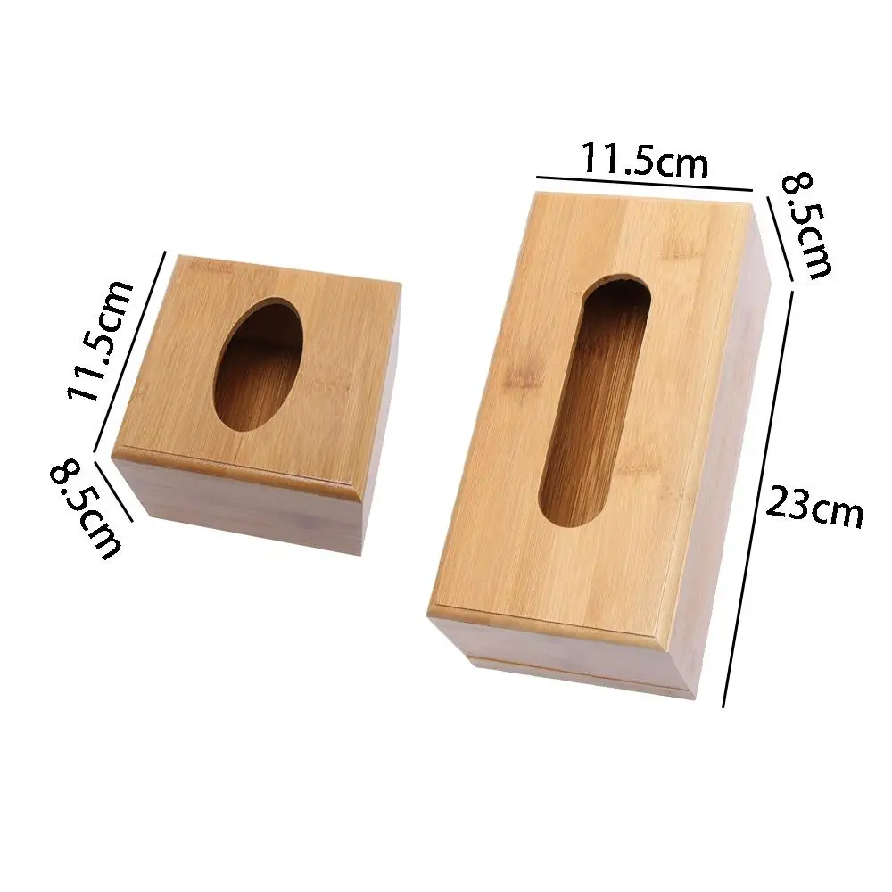 Hotel Creative Western restaurant Bamboo Desktop Organizer Square Napkin holder Storage box Tissue Holder Tissue Rack - view 2