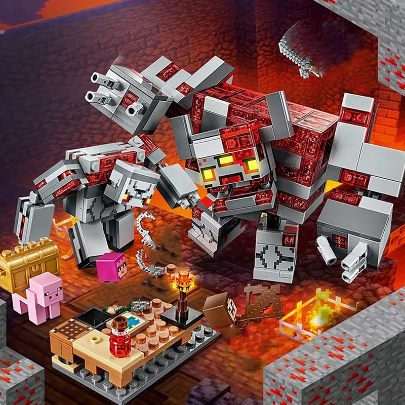 Compatible MOC Sets MC My World Series Building Blocks The Redstone Battle Monstrosity Redstone Torch Children's Toys Gift