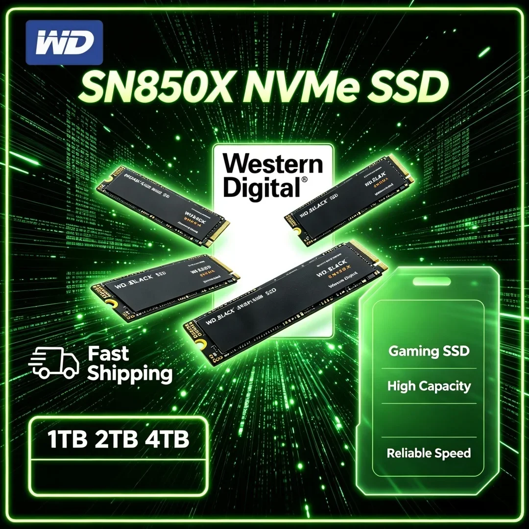 WD BLACK SN850X Western Digital M.2 2280 PCIe4.0 NVMe SSD Large Capacity 1TB 2TB 4TB High Speed Gaming Drive