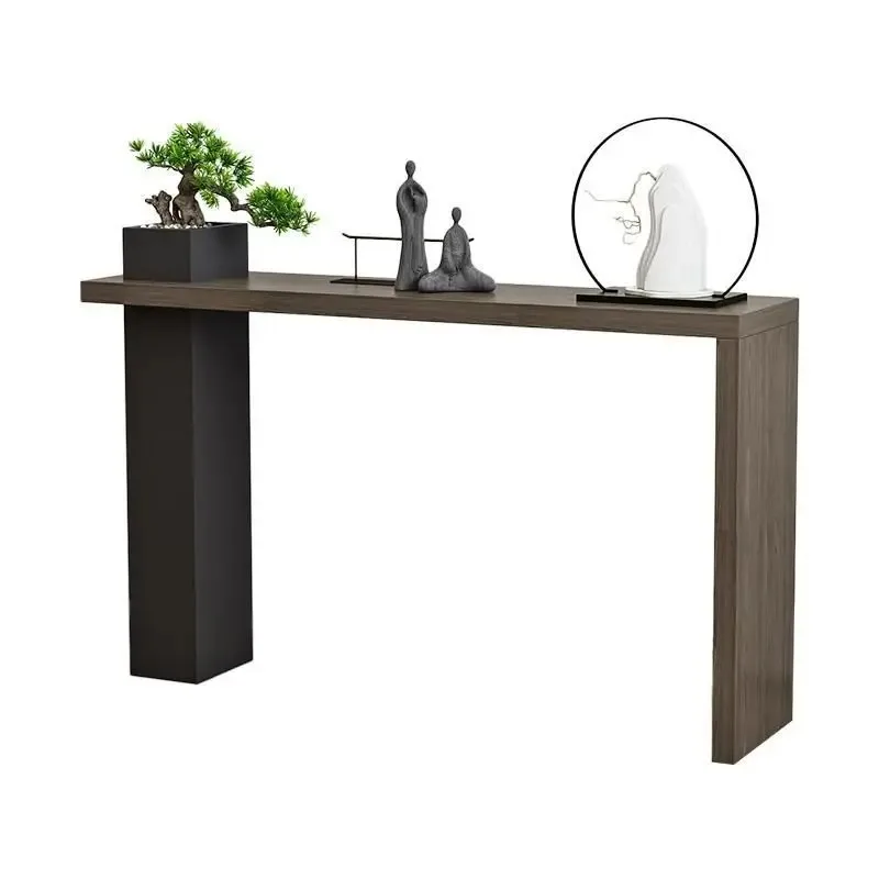 

New Chinese-style solid wood entrance table, living room entrance cabinet, zen table against the wall, strip case