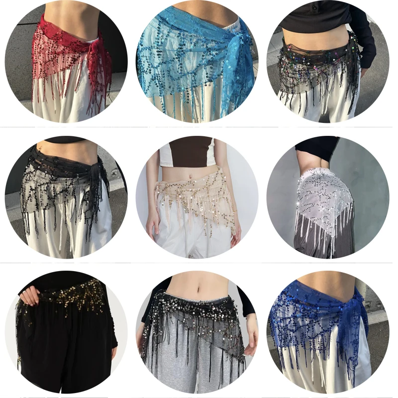 تنوعا الرقص الشرقي الخصر سلسلة شرابة الثلاثي وشاح حزام الخصر الجاز الرقص اكسسوارات الرقص الهندي عطلة ضرطة الستار