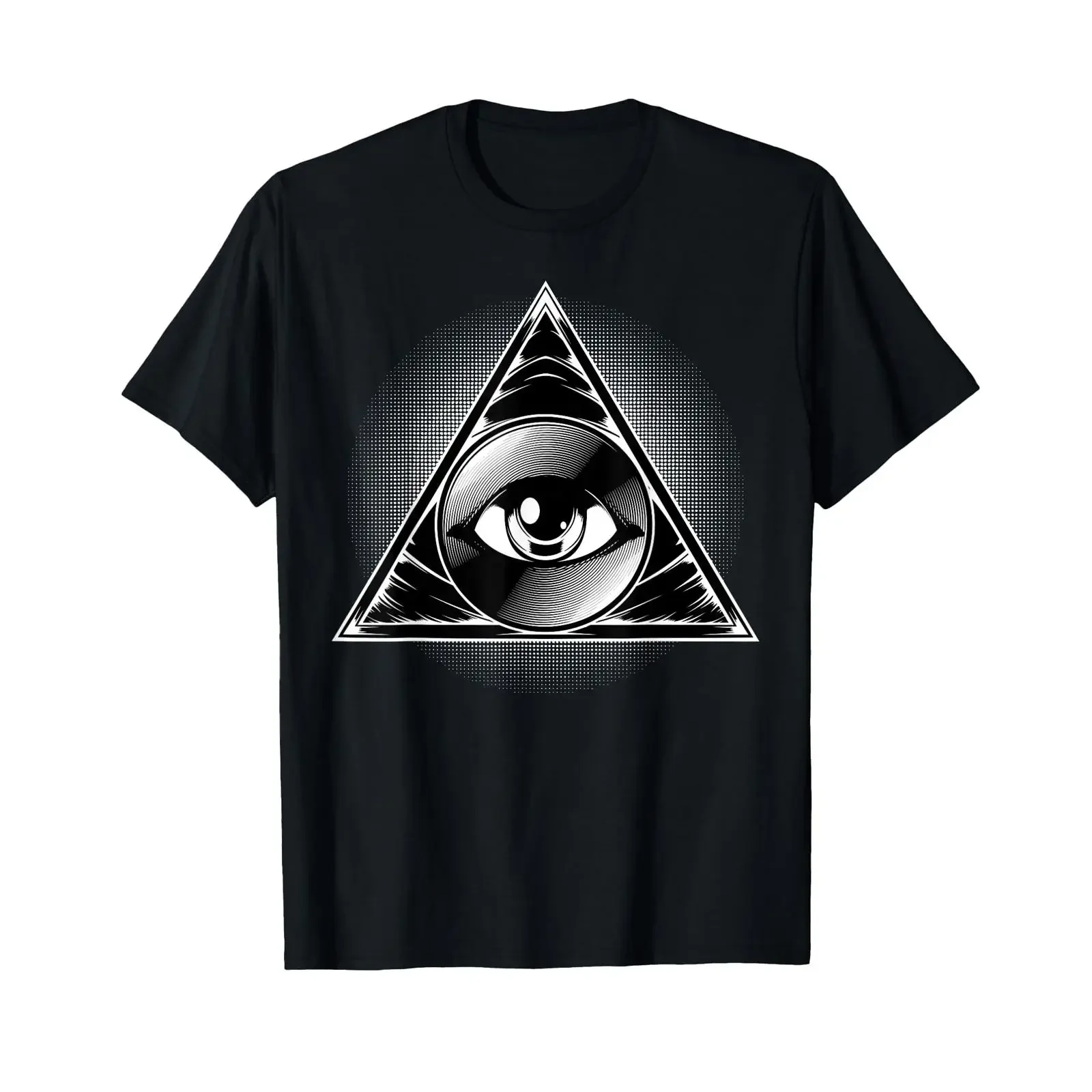 All Seeing Eye Pyramid Mystic Blackcraft Occult Dark Magic T Shirt vintage Washed Comfortable homme fashion Breathable Stylish