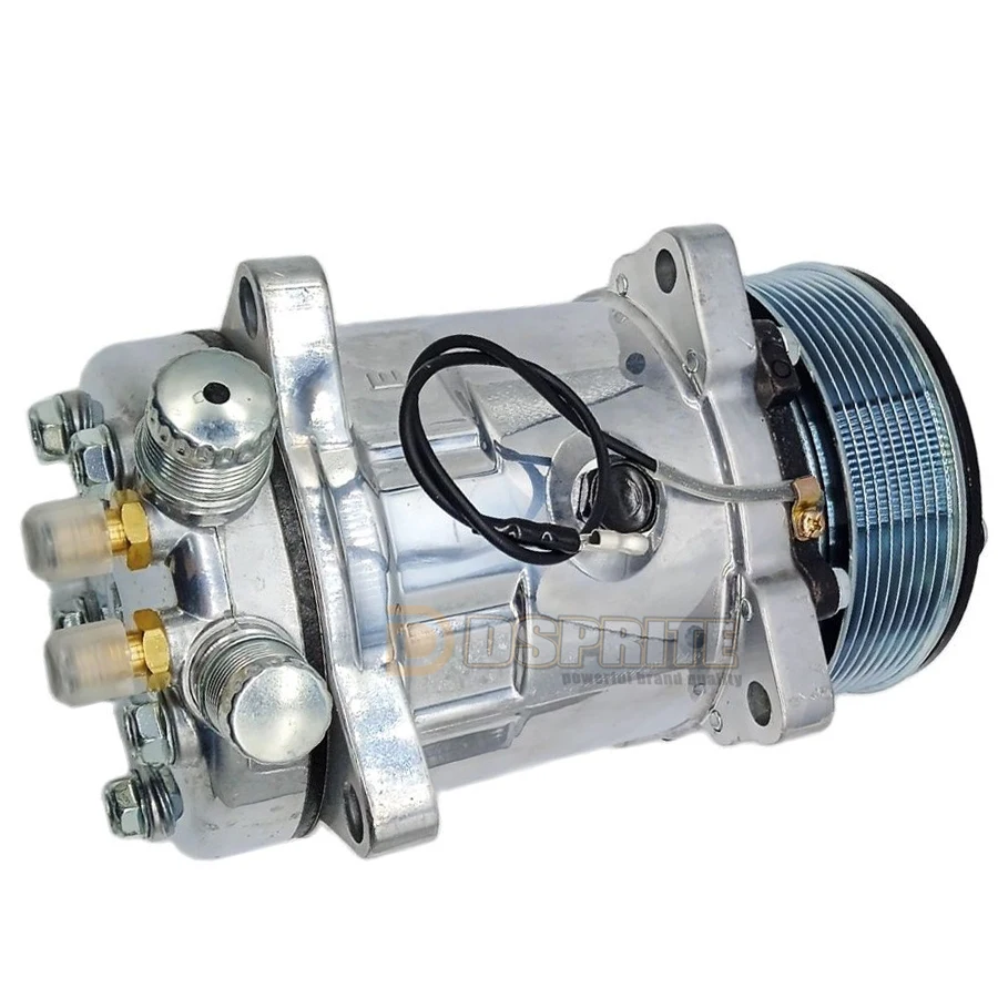 Car AC Compressor SD508 508 Sanden Style 12Volt 24V 955019 204867 5512615 6512615 7512615 967070 2006629 2010075 2010188 638565