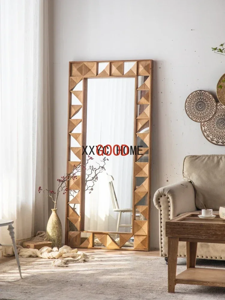 

Напольное зеркало в полный рост с алмазной вышивкой, из массива дерева, для примерки