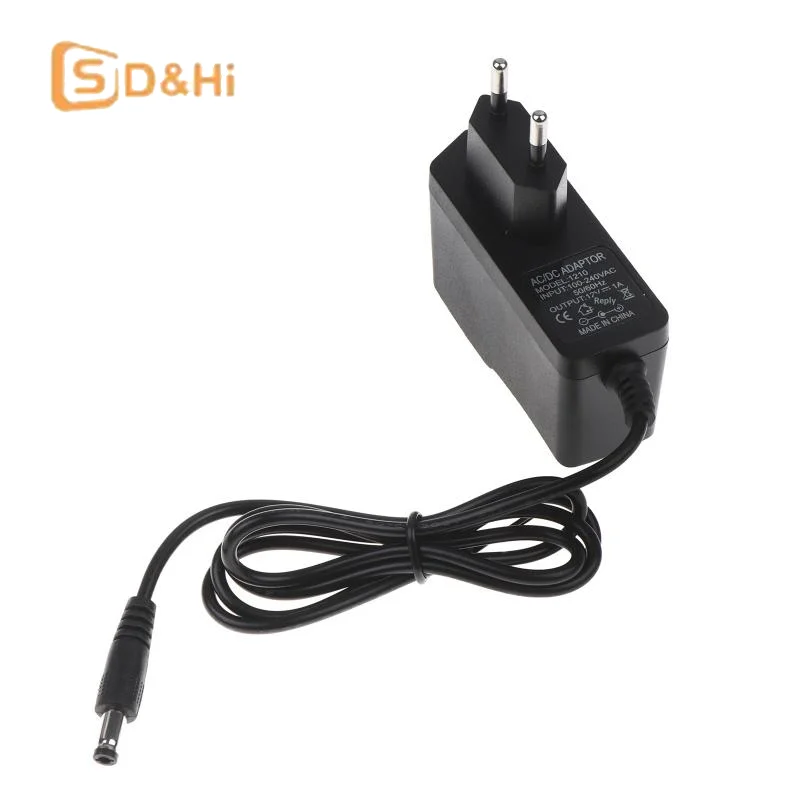 Black 12V 1A EU Plug AC DC Power Adapter Supply Charger For Security Surveillance CCTV Camera IP Monitor 100-240V 2.5MM*5.5MM