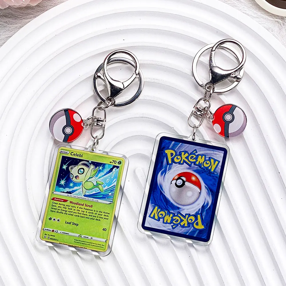 Pokémon-personages Pikachu Bulbasaur Jigglypuff Acryl sleutelhanger Tasbedels Accessoires Rugzakhanger Sleutelhouder Vriend Geschenken