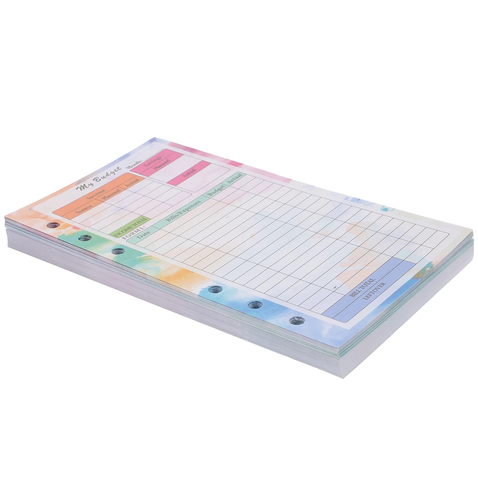 

Budget Refills Expense Tracking Papers Portable Sheets Notebook Money Recording Planner Bulk Binder Creative Design
